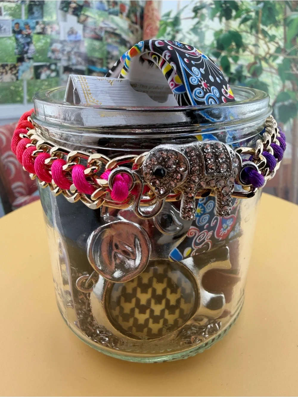 Mystery Jar Kids Sparkling Elephant Kids Bracelet -Mickey Mouse Earring